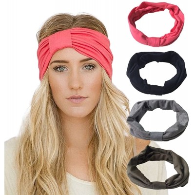 Headbands 1950's Vintage Modern Style Elastic Women Turban Headbands Twisted Cute Hair Band Accessories - C312O3UYGJA $13.09