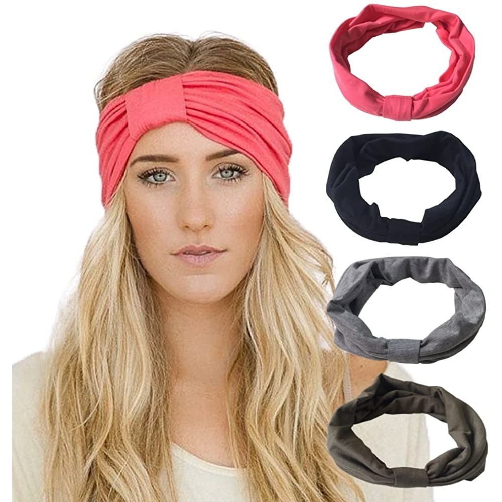 Headbands 1950's Vintage Modern Style Elastic Women Turban Headbands Twisted Cute Hair Band Accessories - C312O3UYGJA $13.09