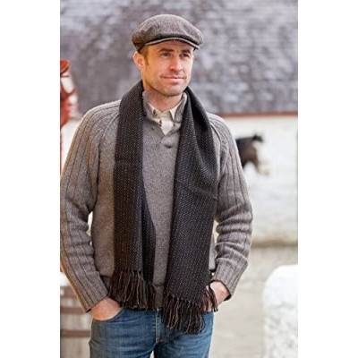 Newsboy Caps Men's Irish Tweed Cap 100% Wool Brown Plaid Made in Ireland - C111WHIFJMJ $51.72