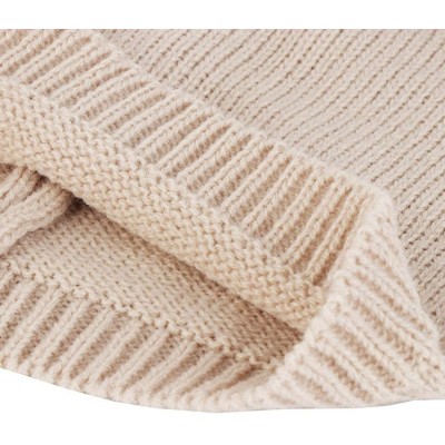 Skullies & Beanies Women Plush Ball Winter Headwear Stretchy Soft Knitted Hats Skullies & Beanies - Beige - C91928I0KCH $20.51