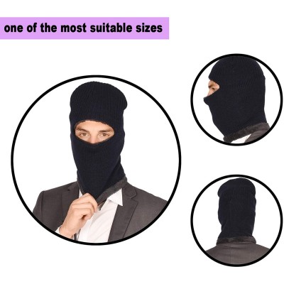 Balaclavas Kint Balaclavas Face Warmer Mask - Thick Double Layer Fleece Lining Windproof Ski Beanie Hat for Mens Womens - CA1...
