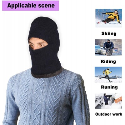 Balaclavas Kint Balaclavas Face Warmer Mask - Thick Double Layer Fleece Lining Windproof Ski Beanie Hat for Mens Womens - CA1...