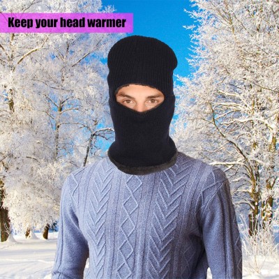 Balaclavas Kint Balaclavas Face Warmer Mask - Thick Double Layer Fleece Lining Windproof Ski Beanie Hat for Mens Womens - CA1...