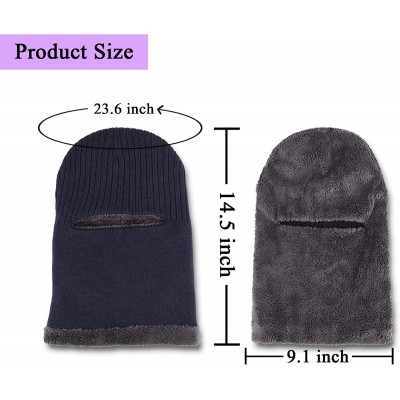 Balaclavas Kint Balaclavas Face Warmer Mask - Thick Double Layer Fleece Lining Windproof Ski Beanie Hat for Mens Womens - CA1...