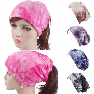 Baseball Caps Womens Cotton Beanie Soft Sleep Cap Hats for Hairloss- Cancer- Chemo - Black - CJ18EASMZMD $7.20