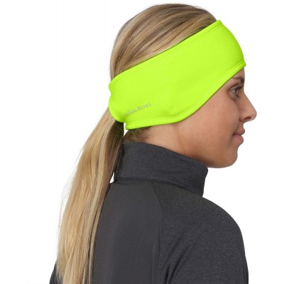 Headbands Women's Ponytail Headband - Moisture Wicking Ear Band - The Power Running Headband - hi-vis - C7120OGS77J $12.77