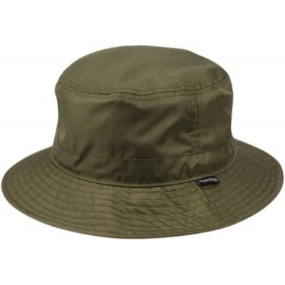 Rain Hats Waterproof Bucket Rain Hat in Nylon - Olive - CO18DA23SGQ $16.62