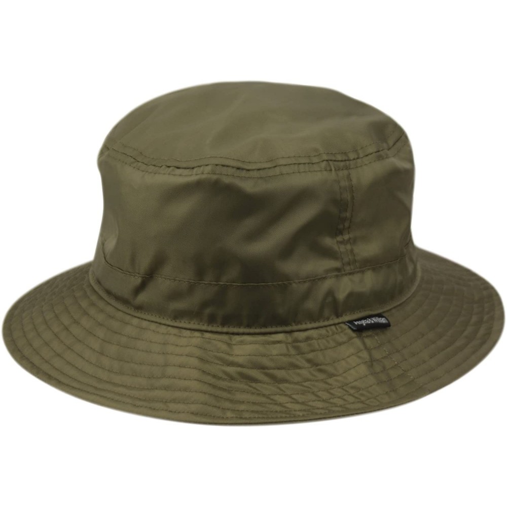 Rain Hats Waterproof Bucket Rain Hat in Nylon - Olive - CO18DA23SGQ $16.62