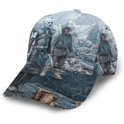 Baseball Caps Game of Thrones Unisex Lightweight Adjustable Twill Curve Brim Baseball Cap Black - CY1948S778H $26.31