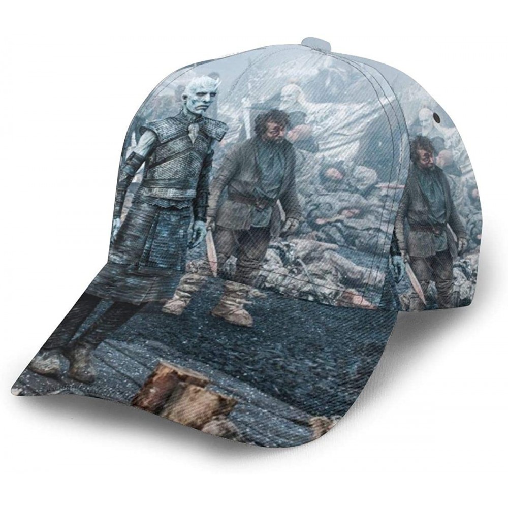 Baseball Caps Game of Thrones Unisex Lightweight Adjustable Twill Curve Brim Baseball Cap Black - CY1948S778H $26.31