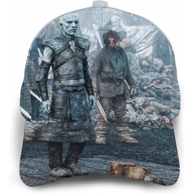 Baseball Caps Game of Thrones Unisex Lightweight Adjustable Twill Curve Brim Baseball Cap Black - CY1948S778H $26.31