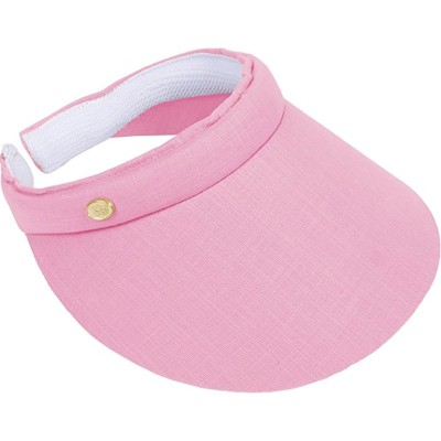 Visors Women's Cotton Clip On Sun Visor Hat - Lt Pink - CT1822ZKXTZ $24.78