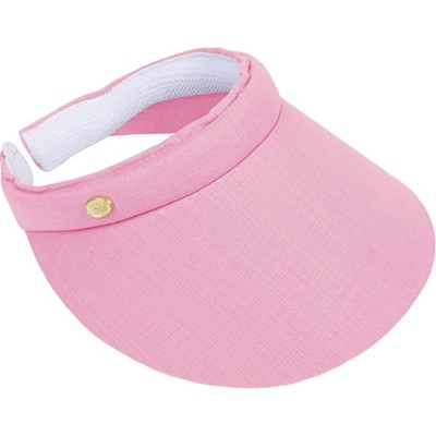 Visors Women's Cotton Clip On Sun Visor Hat - Lt Pink - CT1822ZKXTZ $10.14