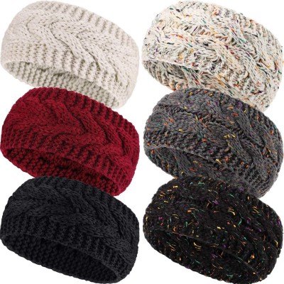 Cold Weather Headbands Headbands Knitted Warmers Suitable - Multi-color Confetti and Twist Style - C0192M9LGUS $22.62