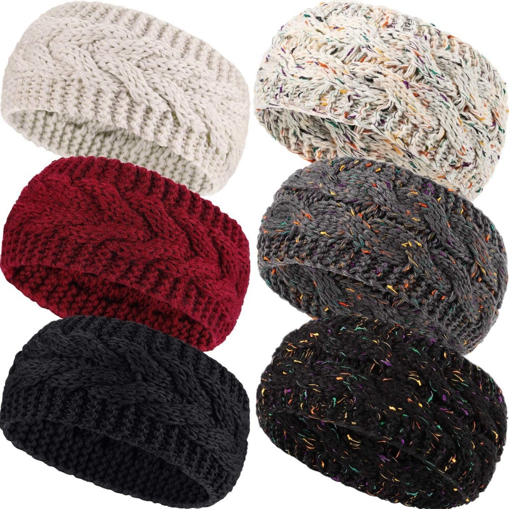 Cold Weather Headbands Headbands Knitted Warmers Suitable - Multi-color Confetti and Twist Style - C0192M9LGUS $8.28