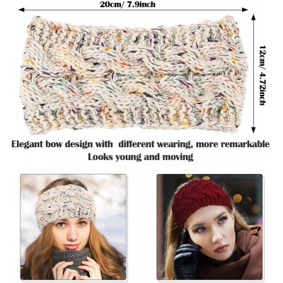 Cold Weather Headbands Headbands Knitted Warmers Suitable - Multi-color Confetti and Twist Style - C0192M9LGUS $8.28