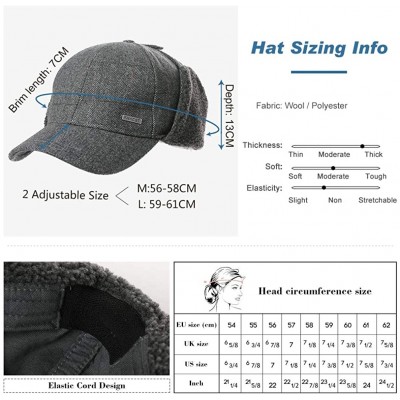 Baseball Caps Men Winter Elmer Fudd Women Earflap Baseball Cap Hunting Cold Weather Hat 56-61cm - 99726-Grey - CK18IEZRA34 $2...