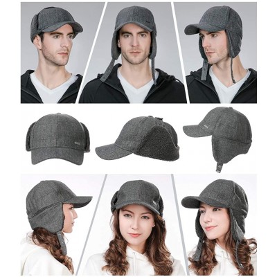 Baseball Caps Men Winter Elmer Fudd Women Earflap Baseball Cap Hunting Cold Weather Hat 56-61cm - 99726-Grey - CK18IEZRA34 $2...