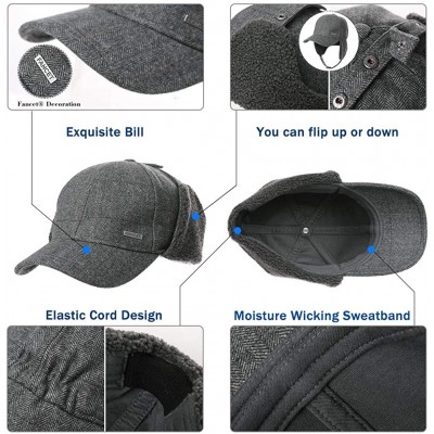 Baseball Caps Men Winter Elmer Fudd Women Earflap Baseball Cap Hunting Cold Weather Hat 56-61cm - 99726-Grey - CK18IEZRA34 $2...