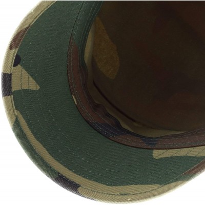 Baseball Caps Washed Cotton Basic & Distressed Cadet Cap Military Army Style Hat - 1. Basic - Wood Camo - CX18QI3GCAO $12.87