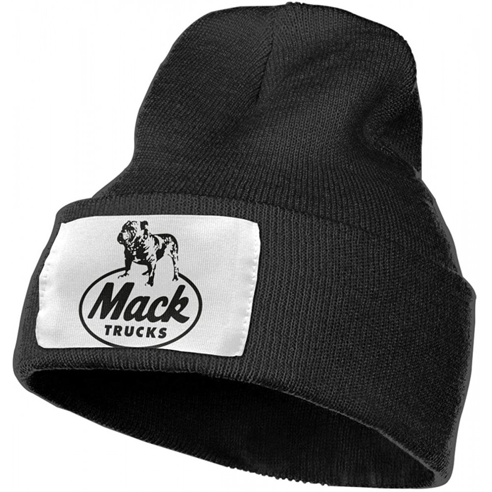 Skullies & Beanies Unisex Mack Trucks Beanie Hat Winter Warm Knit Skull Hat Cap - Black - C018KRQYHZ0 $23.02