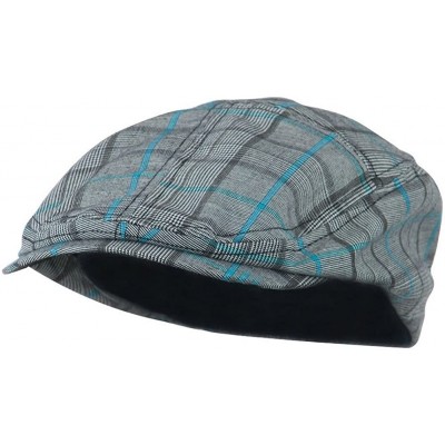 Newsboy Caps MG Men's Plaid Ivy Newsboy Cap Hat - Blue - CB11R4IY7OX $18.80