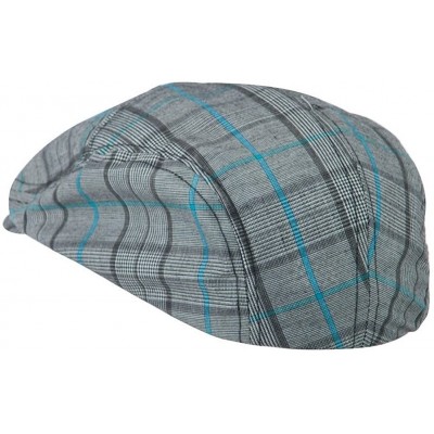 Newsboy Caps MG Men's Plaid Ivy Newsboy Cap Hat - Blue - CB11R4IY7OX $18.80