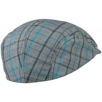 Newsboy Caps MG Men's Plaid Ivy Newsboy Cap Hat - Blue - CB11R4IY7OX $18.80