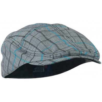 Newsboy Caps MG Men's Plaid Ivy Newsboy Cap Hat - Blue - CB11R4IY7OX $18.80