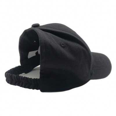 Baseball Caps Backless Ponytail Hat Baseball Cap Natural Curly Hair Hat with Ponytail Hole - Black(Style 2) - CZ18W97EEX6 $15.39