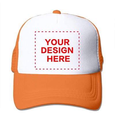 Baseball Caps Custom Mesh Baseball Caps Add Your Own Personalized Adjustable Sports Trucker Sun Hats - Orange - CO19644OZOK $...