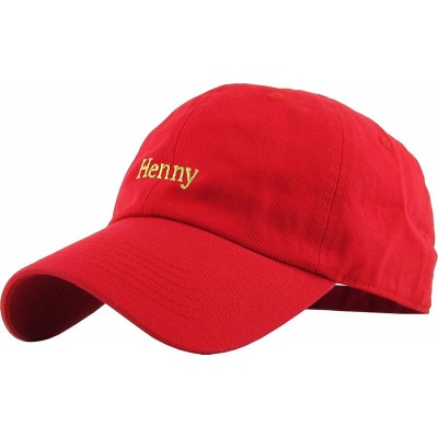 Baseball Caps Henny Leaf Fist Bottle Dad Hat Baseball Cap Polo Style Unconstructed - (5.4) Red Henny Classic - CY12NGH1R93 $1...