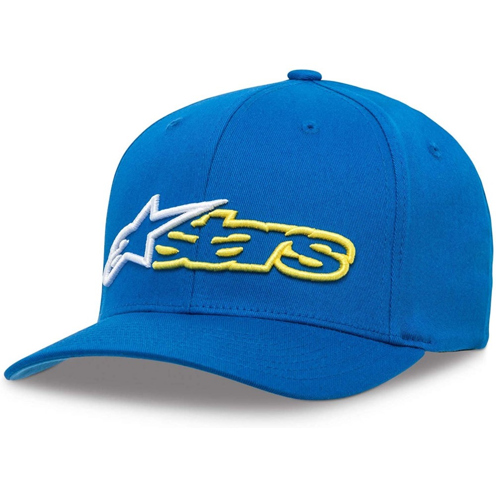 Baseball Caps Men's Logo Flexfit Hat Curved Bill Structured Crown - Reblaze Curve Hat Blue/White - CO18HKQ0U2N $39.43