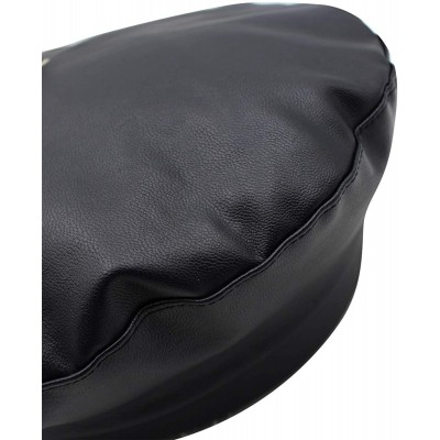 Berets Women PU Leather French Black Beret Hat Causal Beanie Hat - Upgrade -Pu Leather- Night Black - C118ALLMM64 $14.12