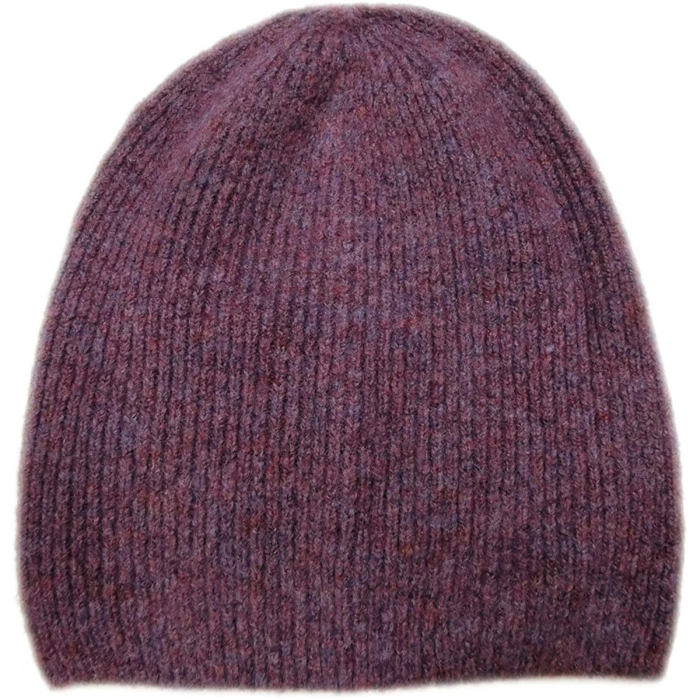 Skullies & Beanies Knitted Warm and Soft Premium Wool Mix Skull Cap Beanie Hat for Men and Women - Purple Rib - CD18LCAZLDK $...