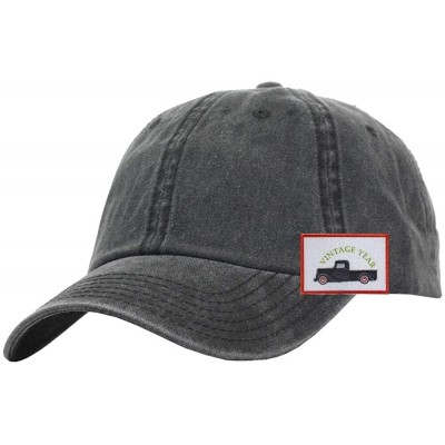 Baseball Caps Vintage Washed Cotton Adjustable Dad Hat Baseball Cap - Tp Charcoal Gray - CI12MAMNAAM $14.72