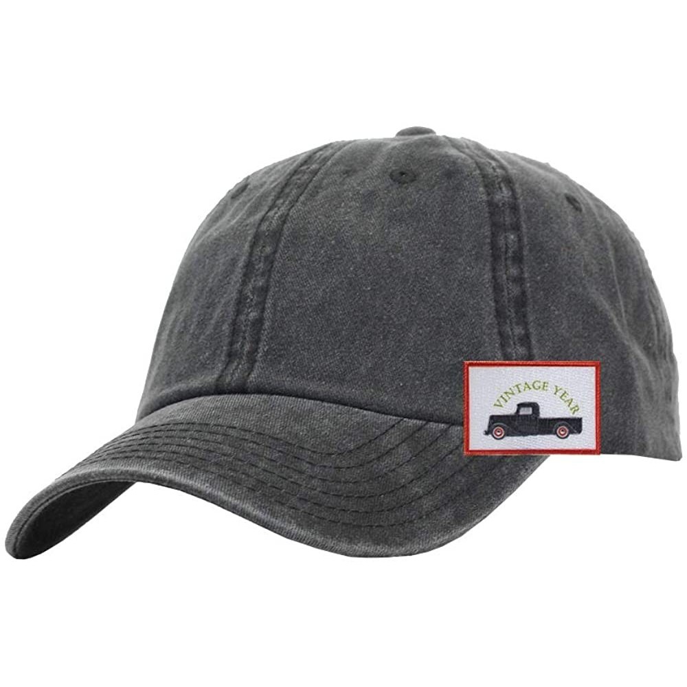 Baseball Caps Vintage Washed Cotton Adjustable Dad Hat Baseball Cap - Tp Charcoal Gray - CI12MAMNAAM $14.72