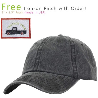 Baseball Caps Vintage Washed Cotton Adjustable Dad Hat Baseball Cap - Tp Charcoal Gray - CI12MAMNAAM $14.72