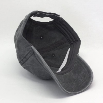 Baseball Caps Vintage Washed Cotton Adjustable Dad Hat Baseball Cap - Tp Charcoal Gray - CI12MAMNAAM $14.72