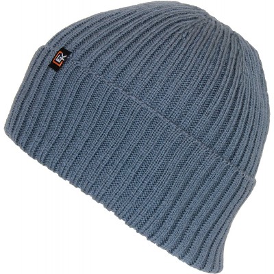 Skullies & Beanies 100% Wool Rib Knit Beanie Hat Cap for Women & Men - Graphite - C118364RIZA $25.13