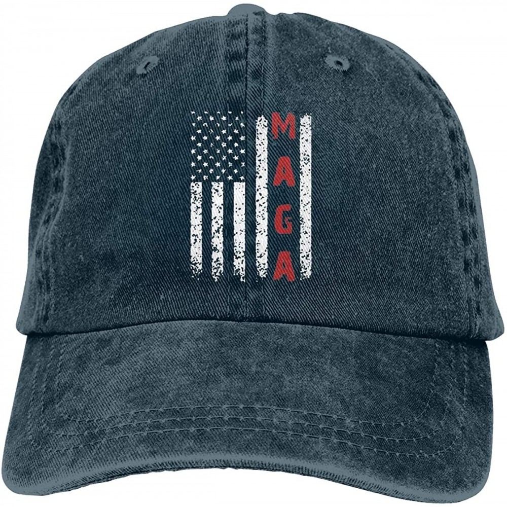 Baseball Caps Unisex Make America Great Again MAGA Vintage Adjustable Baseball Cap Denim Dad Hat - Navy - CQ18OSTUH4D $9.44