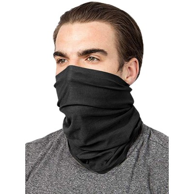 Balaclavas Seamless Bandana Neck Gaiter Half Balaclava for Men Women Outdoor Sports 1PCS - A-black - CE197TERM68 $14.40