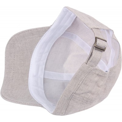 Baseball Caps Ball Cap Plain Empty Short Bill Design Baseball Hat Truckers - Beige - CS180CTXZWI $28.82