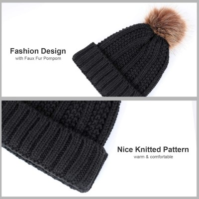 Skullies & Beanies Unisex Trendy Knit Beanie Hat Warm and Soft Skull Ski Cap for Women and Men - 06-black - CR1925YTROA $11.65