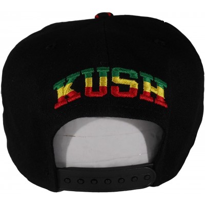 Baseball Caps Marijuana Weed Leaf Cannabis Snapback Hat Cap - Leaf Rasts/Red - CN121QXYHE1 $17.09