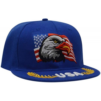 Baseball Caps 3D Embroidery Dad Hat Patriotic Eagle American Flag Adjustable Baseball Cap Classic Strapback Cap - CH18S2Y5X0T...