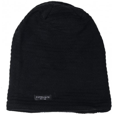 Skullies & Beanies Men Slouch Beanie Knit Long Oversized Skull Cap for Winter Summer N010 - B307-black - CD18YGANG2Q $7.36