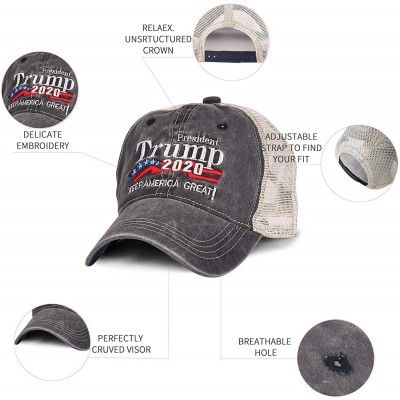 Baseball Caps Donald Trump 2020 Hat Keep America Great Embroidered MAGA USA Adjustable Baseball Cap - A-1-grey - CP18T4Y2NUY ...