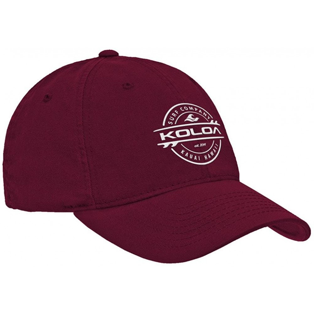 Baseball Caps Classic Cotton Dad Hats. Low Profile Adjustable Caps - Maroon/W - C012N13BOY0 $14.91