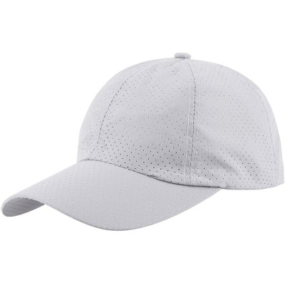 Baseball Caps Sport Sun Hat- Adjustable Baseball Cap Dry Quick Weightlight Mesh Hats - 014-light Grey - CF12L0USYIZ $11.40